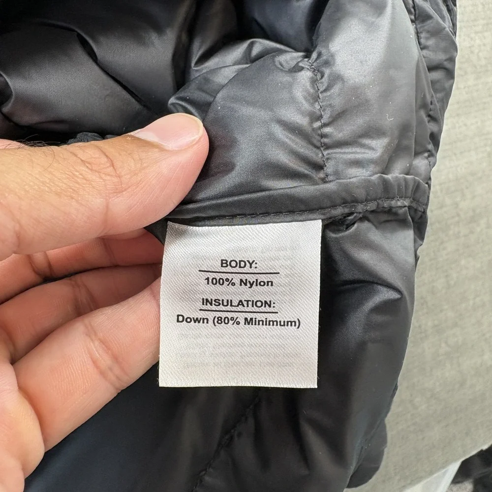 REI‎ Coop Down Jacket Men XL Tall Black Light Weight Outdoor Hiking Travel
